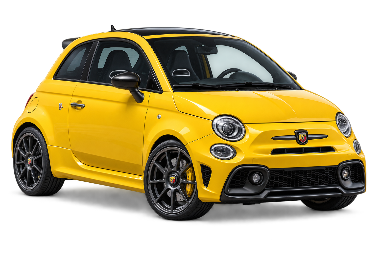 Yellow Fiat Abarth