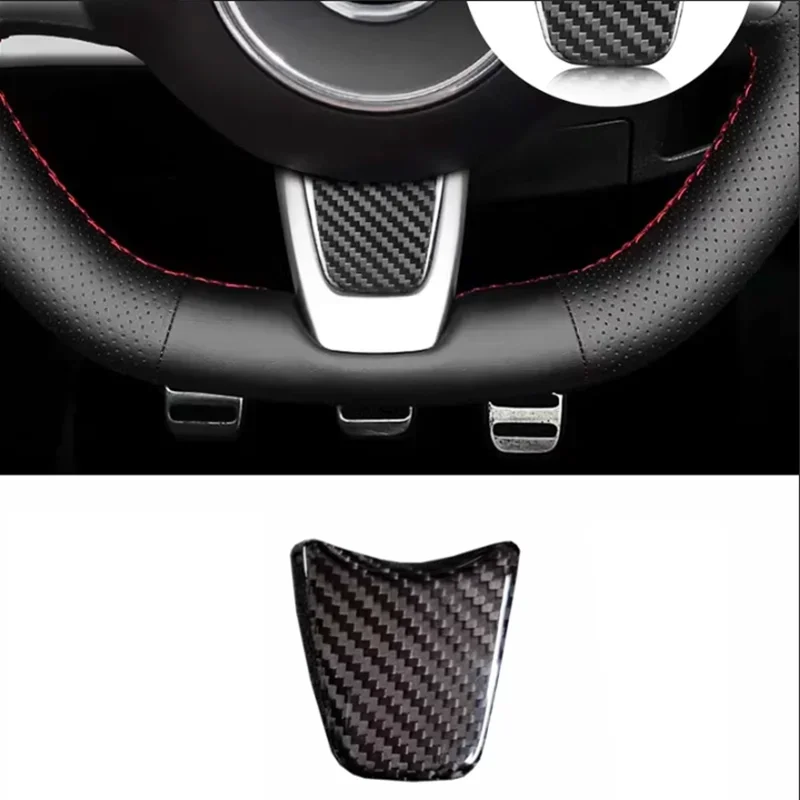 For Fiat 500 For Abarth 595 Real Hard Dry Carbon Fiber 2012-2015 Sticker Bottom Tricolor Interior Trim Modification Accessories - 图片 5