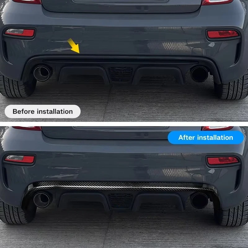 For Fiat 500 Abarth 595 695 Real Dry Carbon Fiber Exterior Rear Bumper Spoiler Trim Decoration Modification Accessories - 图片 3