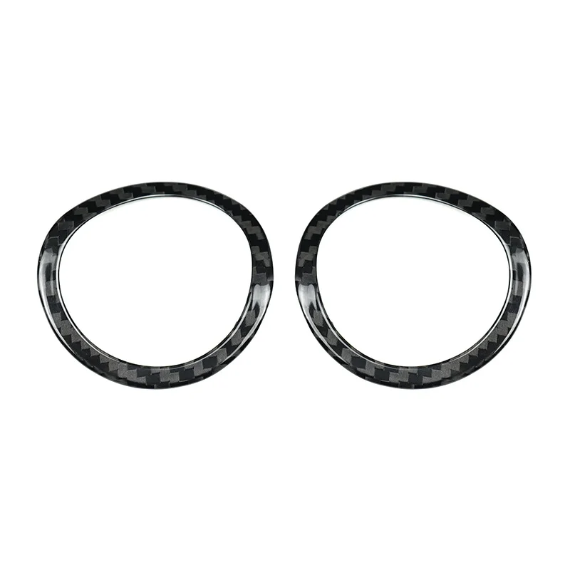 For FIAT 500 Real Dry Carbon Fiber Interior Black Defrost Air Vent Bezel Dashboard Decoration Modification Accessories - 图片 4