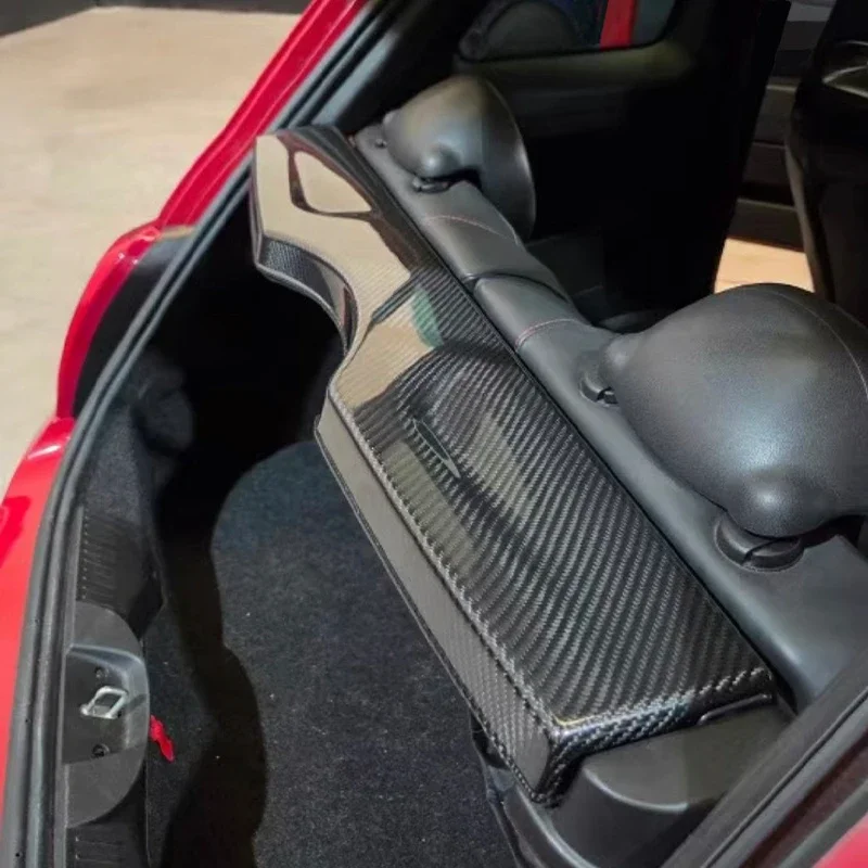 For Fiat 500 For Abarth 595 695 Real Dry Carbon Fiber Trunk Organizer Rack Cover Panel 08-2024 Interior Mouldings Accessories - 图片 4