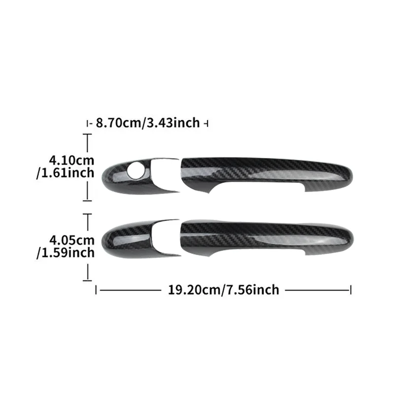 For Abarth 595 595C 695 For Fiat 500 Real Dry Carbon Fiber Door Handle Cover 08-23 Exterior Decoration Modification Body Kits - 图片 5