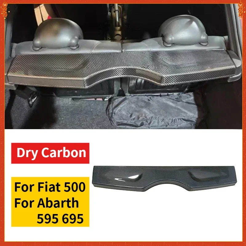 For Fiat 500 For Abarth 595 695 Real Dry Carbon Fiber Trunk Organizer Rack Cover Panel 08-2024 Interior Mouldings Accessories - 图片 2