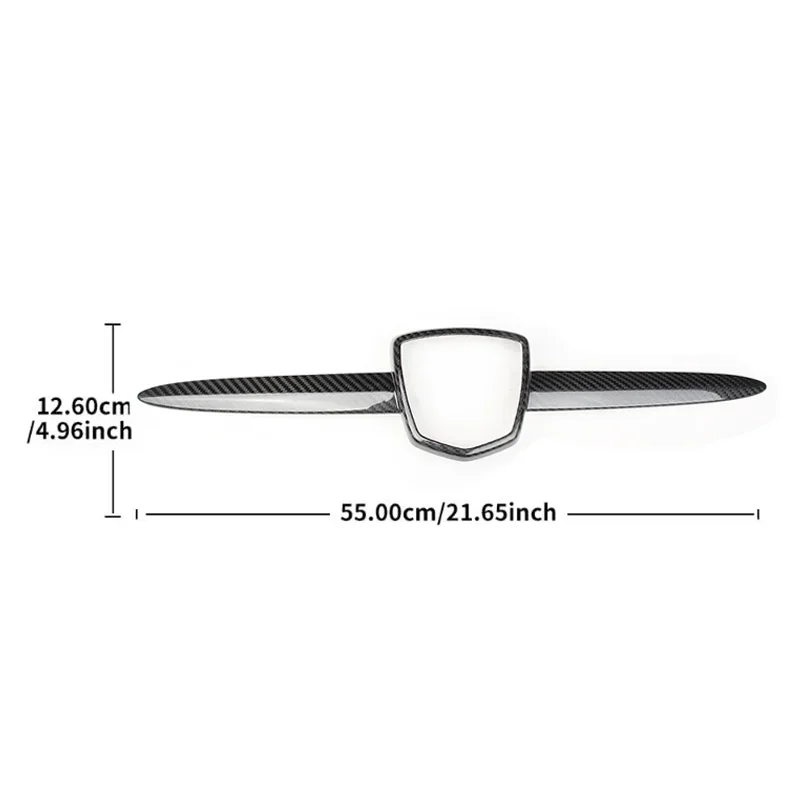 For FIAT 500 For ABARTH 595 695 Real Dry Carbon Fiber Front LOGO Exterior Decoration Modification Accessorie 2012-2023 Body Kit