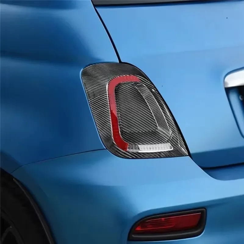 For FIAT 500 For ABARTH 595 695 Real Dry Carbon Fiber 595C Rear Tail Light Cover Decoration Plate Modificatio BODY KIT 17-2023 - 图片 4