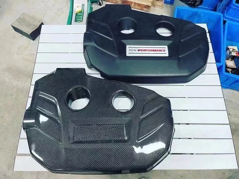 Real Dry Carbon Fiber Engine Cover For Ford Focus ST RS MK3 MK3.5 2013-2018 2.0 2.3 EcoBoost Engine Decoration Modification - 图片 5