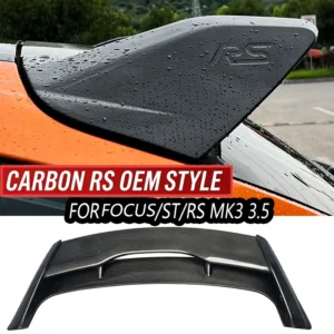 Real Carbon Fiber Rear Roof Spoiler Wing For Ford Focus MK3 MK3.5 ST RS 2012-2018 Hatchback RS OEM Style Bolt-On Replacement