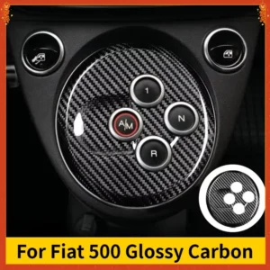 For Fiat For Abarth 500 595 695 Real Dry Carbon Fiber Gear Shift Panel Decorative Cover Sticker Interior Modification Accessorie