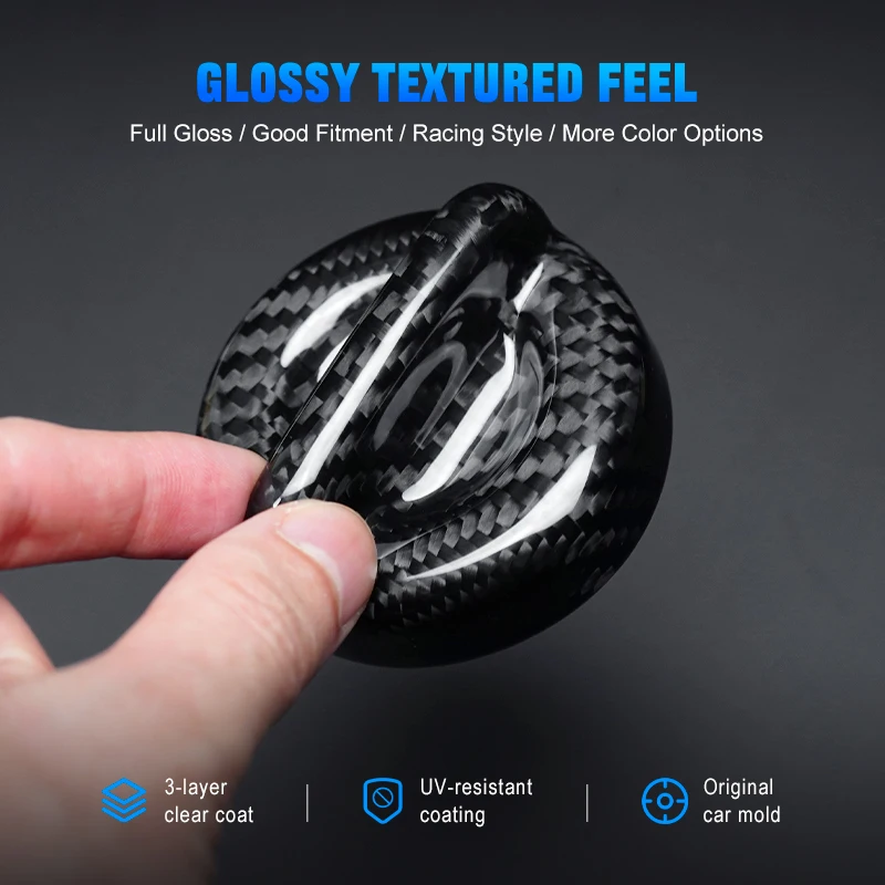 Real Dry Carbon Fiber Engine Oil Filler Cap Cover Trim for Fiat 500 Abarth 595 695 Universal Decoration Accessory Tuning Part - 图片 4