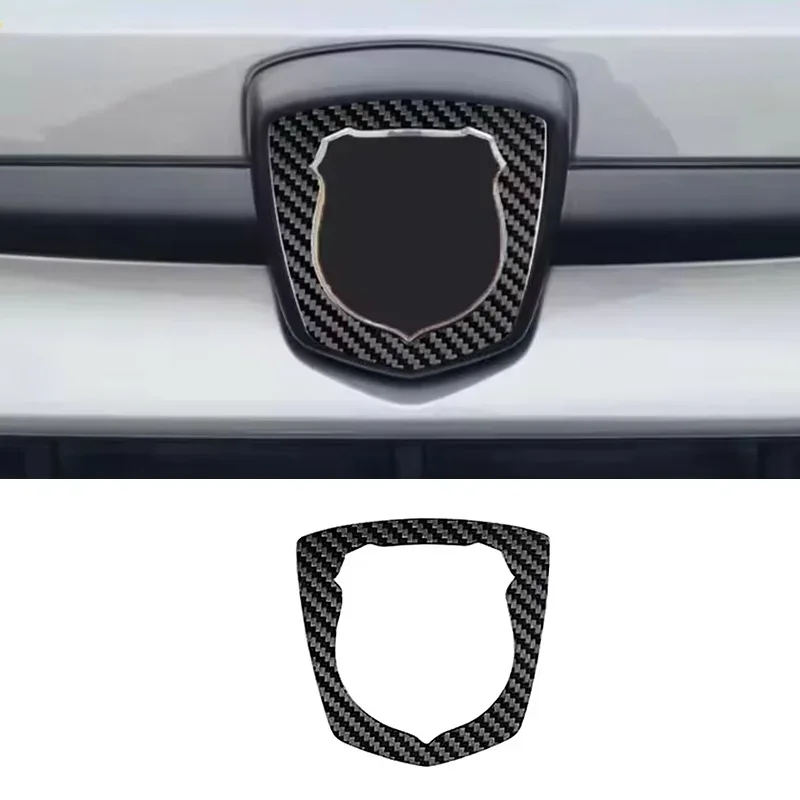 For Fiat 500 For Abarth 595 695 Real Hard Dry Carbon Fiber 12-23 Exterior Front Rear Logo Frame Decoration Modification Body Kit - 图片 6