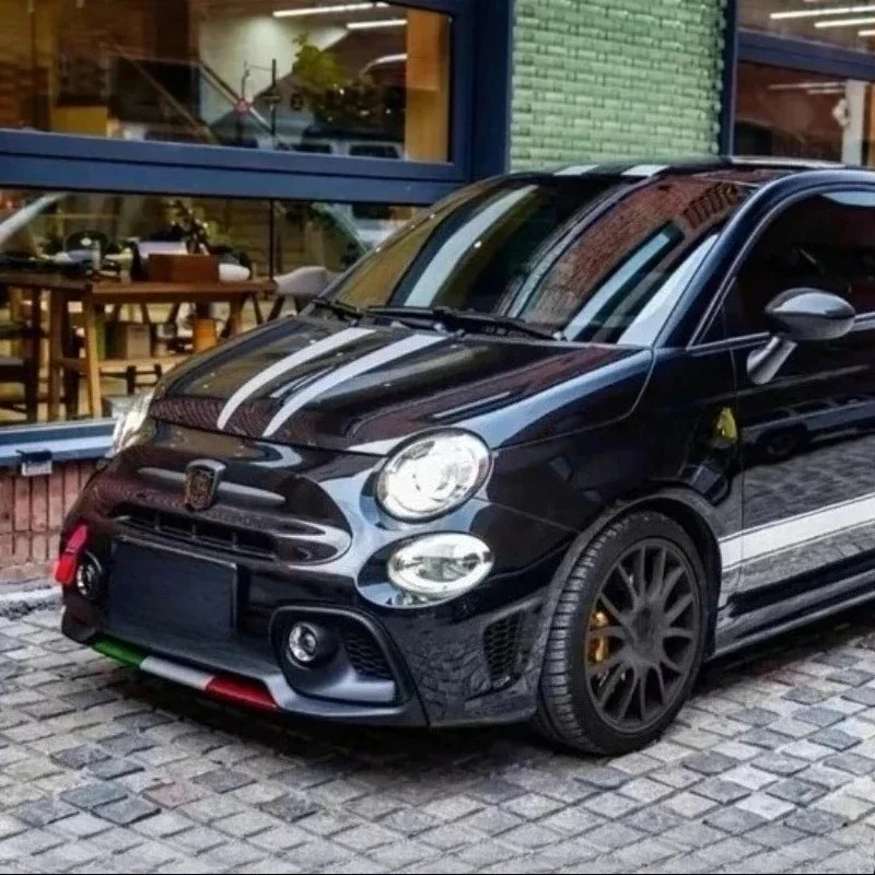 For FIAT 500 For ABARTH 595 695 Real Dry Carbon Fiber Bumper Lip Front Grille Back Spoiler Splitter Automobile Modification - 图片 5