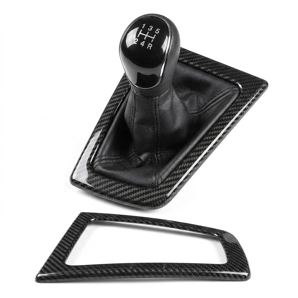 Real Dry Carbon Fiber Gear Shift Surround Cover For Ford Focus MK3 MK3.5 ST 2012-2018 Manual Auto Transmission Interior Trim Kit - 图片 6