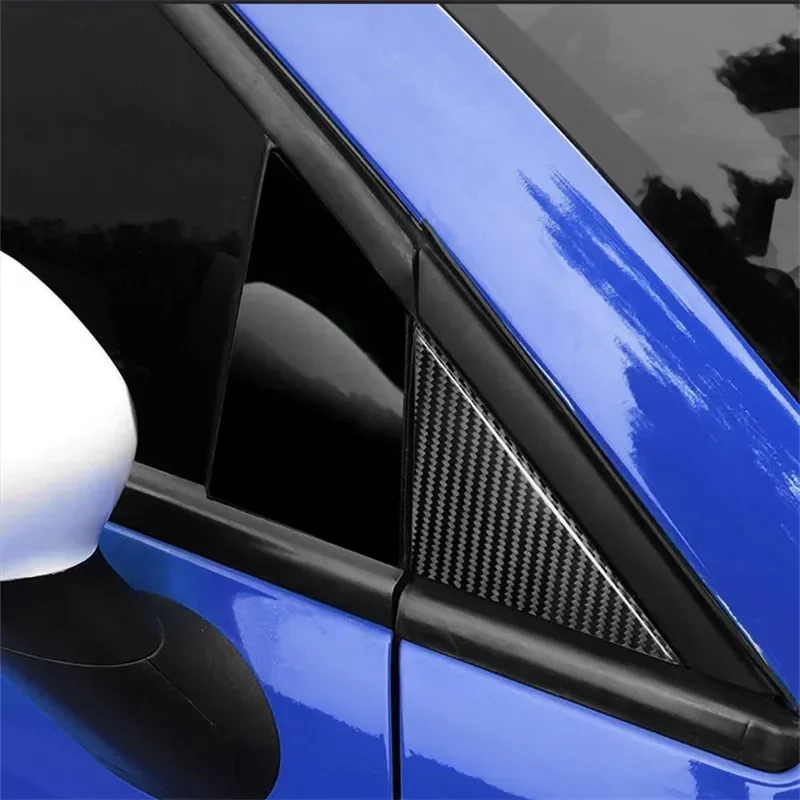 For FIAT 500 For Abarth Real Dry Carbon Fiber 12-2024 Mirror Triangle Plate Cover Front Window A-Pillar Modification Accessories - 图片 4