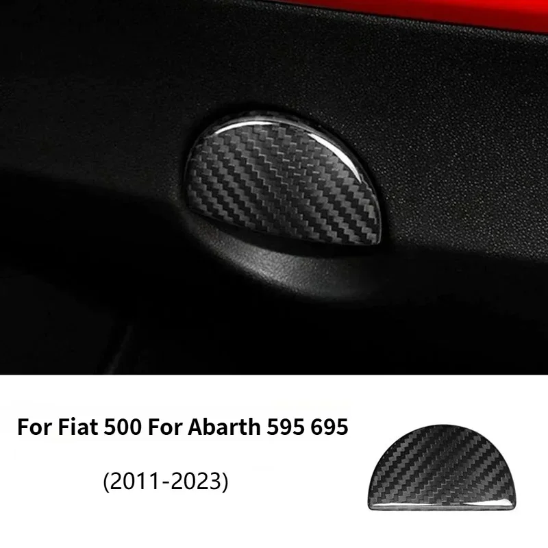 For Fiat 500 For Abarth 595 695 2011-2023 Real Dry Carbon Fiber Storage Box Switch Handle Decorative Cover Interior Accessories - 图片 3