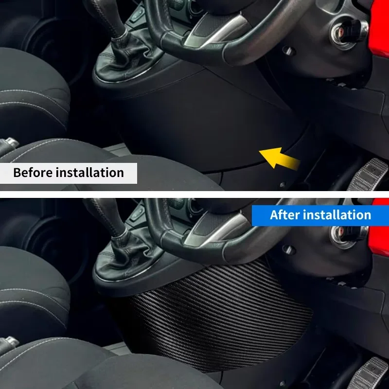 For Fiat 500 For Abarth 595 695 Real Dry Carbon Fiber 2017-2024 Interior Decorative Panel Below The Gearshift Lever Accessories - 图片 3