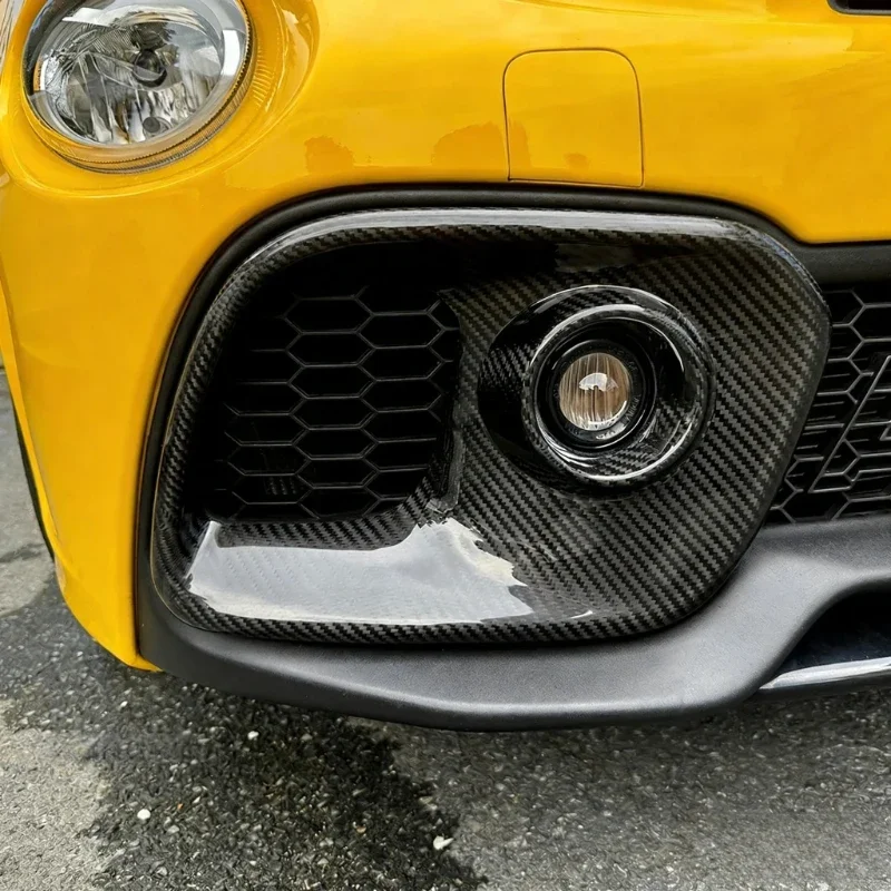 For Fiat For Abarth 595 695 Real Dry Carbon Fiber 2017-2024 Interior Fog Light Grille Cover Decoration Modification Accessories - 图片 3