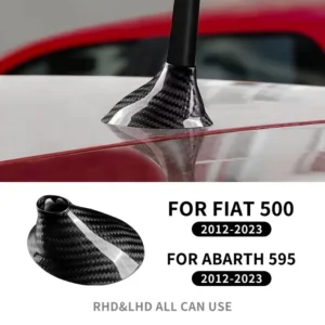 For Fiat 500 For Abarth 595 Real Dry Carbon Fiber 04-23 Exterior Antenna Shark Fin Decoration Modification Accessories Body Kit