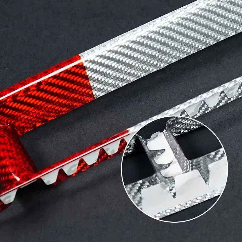 For Fiat 500 For ABARTH 595 2016+ Real Dry Carbon Fiber Front Grille Cover Black Interior Decoration Modification Accessories - 图片 5