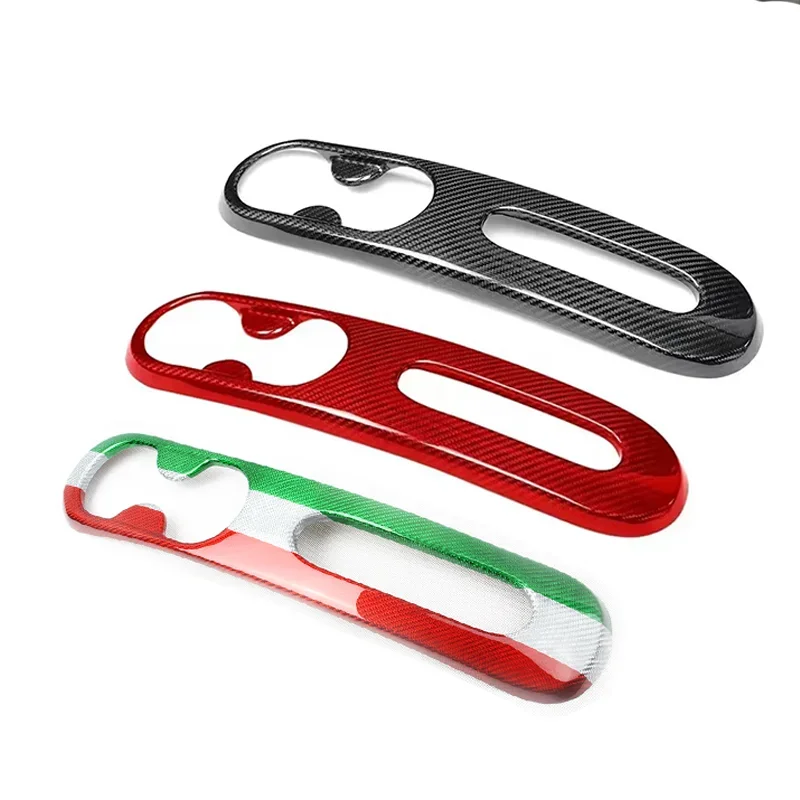 For Fiat 500 for Abarth 595 Real Dry Carbon Fiber 2016+ Gear Shift Cup Holder Panel Cover Decorative Interior Modification - 图片 5