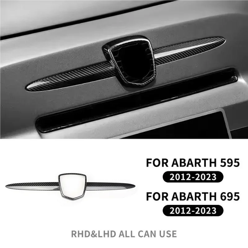 For FIAT 500 For ABARTH 595 695 Real Dry Carbon Fiber Front LOGO Exterior Decoration Modification Accessorie 2012-2023 Body Kit - 图片 2