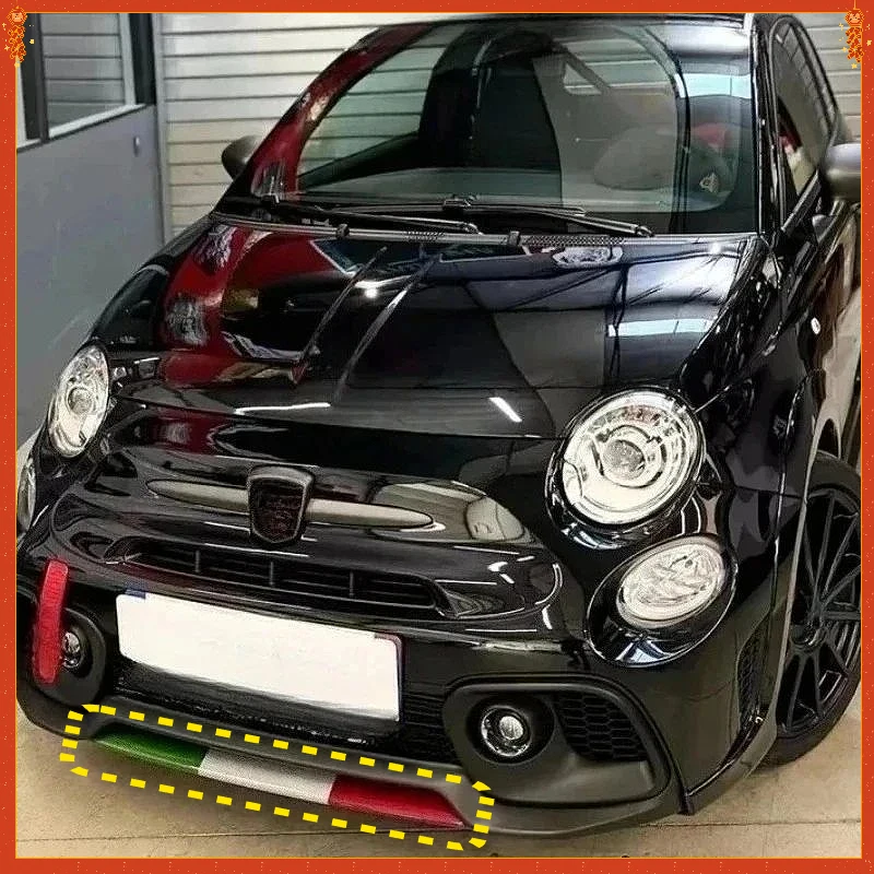 For FIAT 500 For ABARTH 595 695 Real Dry Carbon Fiber Bumper Lip Front Grille Back Spoiler Splitter Automobile Modification