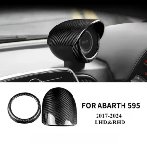 For FIAT 500 500X Real Dry Carbon Fiber Interior Center Console Front Dashboard Panel Gauge Dash Pod Cover Cap Trim Sticke 17-24