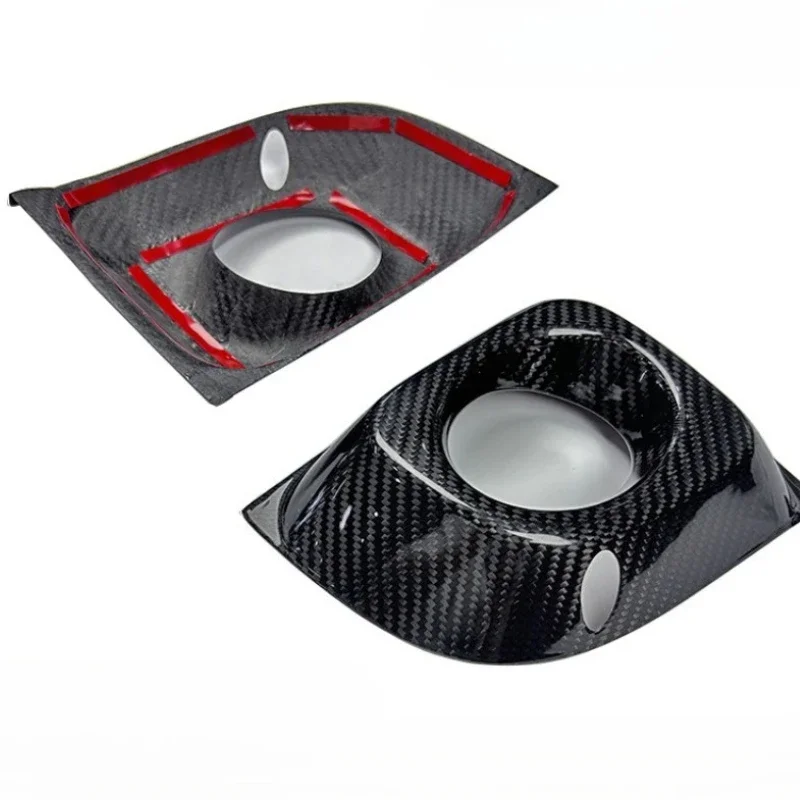 For Fiat 500 Real Dry Carbon Fiber Front Fog Light Trim Cover panel Exterior Parts Decorative Accessory 2007-2015 Body Kits - 图片 5