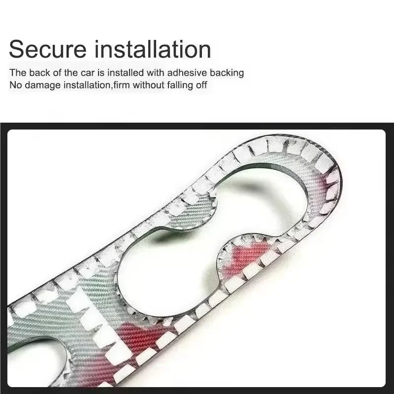 For Fiat 500 for Abarth 595 Real Dry Carbon Fiber 2016+ Gear Shift Cup Holder Panel Cover Decorative Interior Modification - 图片 6