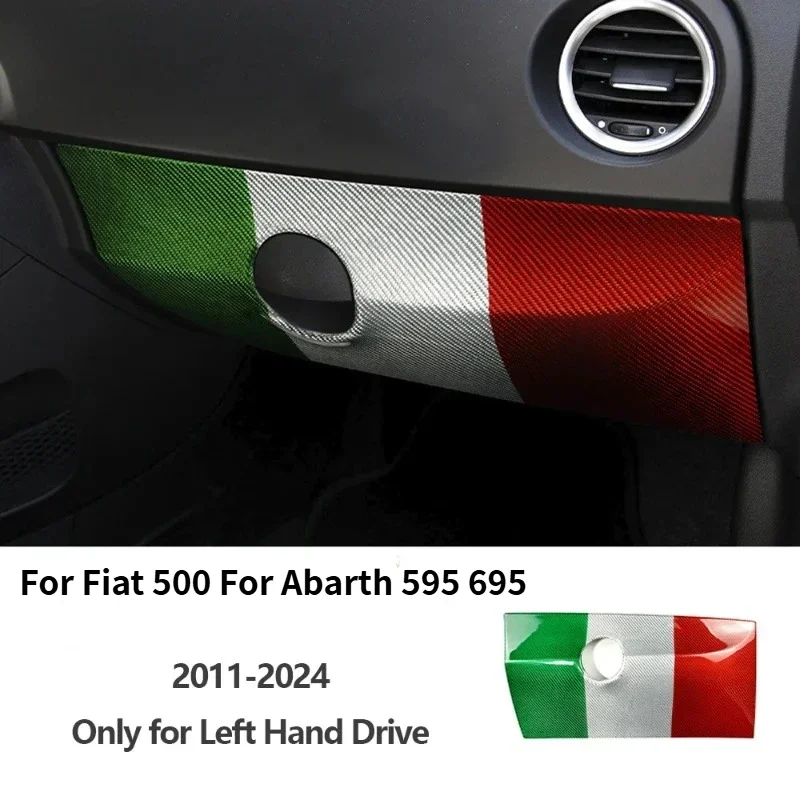 For Fiat 500 For Abarth 595 695 Real Dry Carbon Fiber 11-2024 Glove Box Panel Cover Interior Decoration Modification Accessories - 图片 3