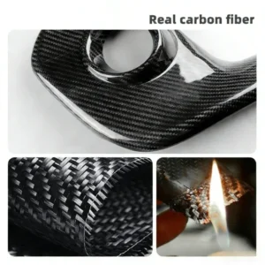 For Fiat For Abarth 595 695 Real Dry Carbon Fiber 2017-2024 Interior Fog Light Grille Cover Decoration Modification Accessories