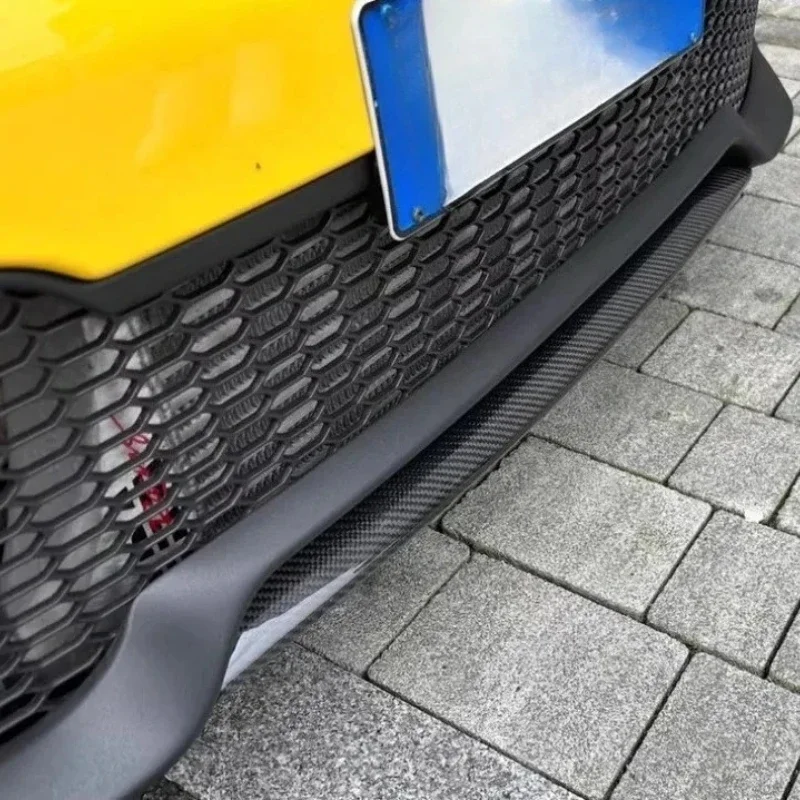 For FIAT 500 For ABARTH 595 695 Real Dry Carbon Fiber Bumper Lip Front Grille Back Spoiler Splitter Automobile Modification - 图片 6