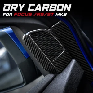 Dry Carbon Fiber Steering Wheel Button Frame Trim Cover For Ford Focus MK3 MK3.5 MK4 MK4.5 ST-Line RS Interior Trim Accessories