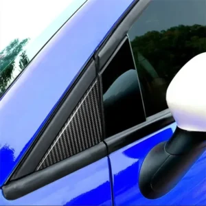 For FIAT 500 For Abarth Real Dry Carbon Fiber 12-2024 Mirror Triangle Plate Cover Front Window A-Pillar Modification Accessories