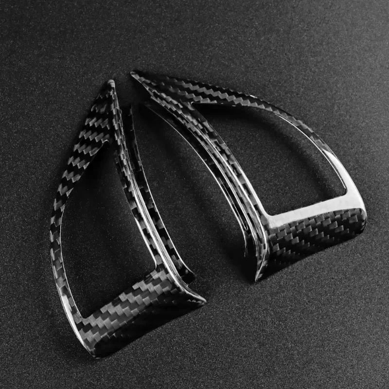For Fiat 500 For Abarth 595 Real Dry Carbon Fiber Sticker 10~2015 Steering Wheel Button Interior Trim Modification Accessories - 图片 6