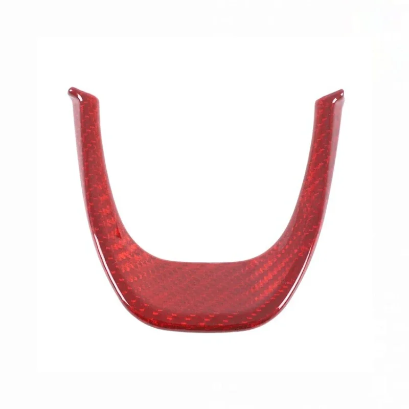 For Fiat 500 Real Dry Carbon Fiber 2021-2023 Interior Steering Wheel U-shaped Base Frame Decoration Modification Accessories - 图片 5