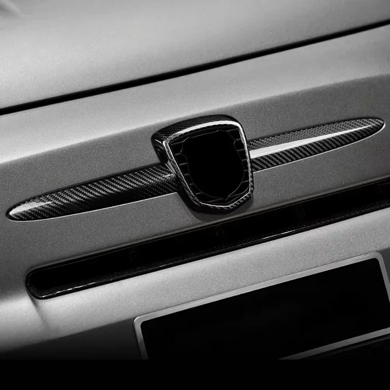 For FIAT 500 For ABARTH 595 695 Real Dry Carbon Fiber Front LOGO Exterior Decoration Modification Accessorie 2012-2023 Body Kit - 图片 3