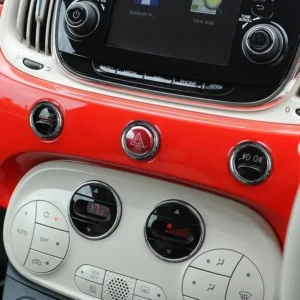 For Fiat 500 2008+ For Abarth 595 695 2012+ Real Dry Carbon Fiber Interior Dashboard Instrument Panel Switch Button Cover Ring