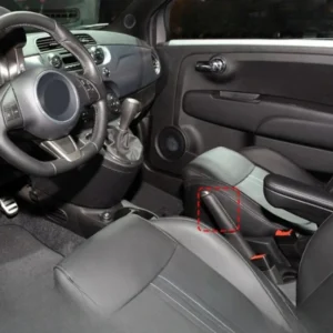 For Fiat 500 Real Dry Carbon Fiber 07-2015 Interior Decoration Central Control Handbrake Lever Modification Accessories Body Kit