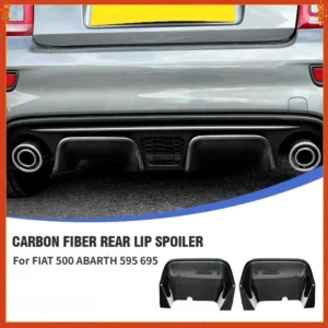 For FIAT 500 Abarth 595 695 Real Dry Carbon Fiber 2016+ Exterior Rear Lip Spoiler Diffuser Decoration Modification Accessories