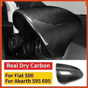 For Fiat 500 For Abarth 595 695 Real Dry Carbon Fiber 2012-2024 Interior Driver's Side Dashboard Cover Modification Accessories
