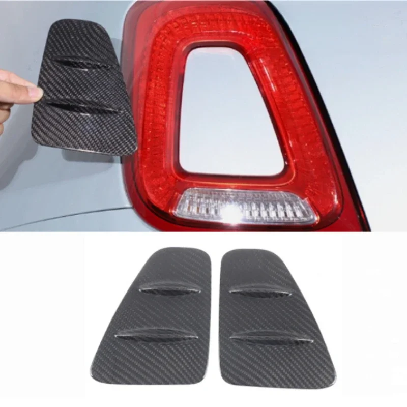 For FIAT 500 For ABARTH 595 695 Real Dry Carbon Fiber 2017-2023 Rear Tail Light Cover Decoration Plate Modification Body Kits - 图片 3