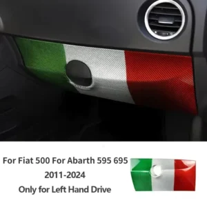 For FIAT 500 For Abarth 595 695 Dry Carbon Fiber Interior Central Control Speedomete Trim Ring Dashboard Decoration Accessories