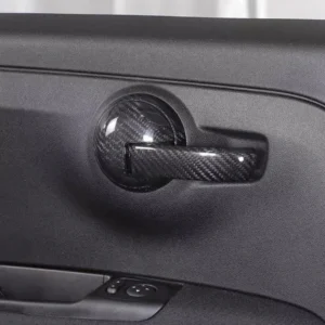 For Fiat 500 For Abarth 595 695 Real Hard Carbon Fiber Door Handle Cover Interior Decoration Modification 2008-2023 Accessories