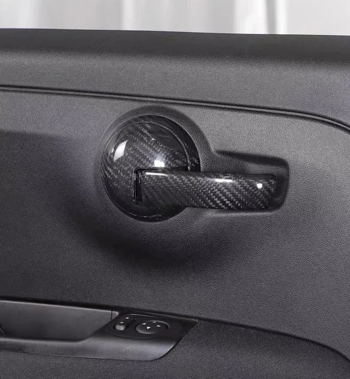 For Fiat 500 For Abarth 595 695 Real Hard Carbon Fiber Door Handle Cover Interior Decoration Modification 2008-2023 Accessories