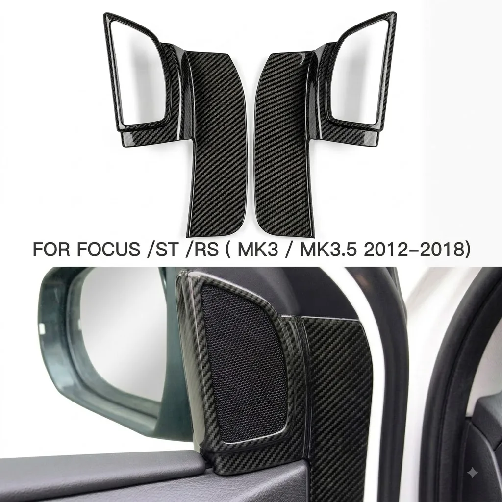 Real Dry Carbon Fiber Gear Shift Surround Cover For Ford Focus MK3 MK3.5 ST 2012-2018 Manual Auto Transmission Interior Trim Kit - 图片 5
