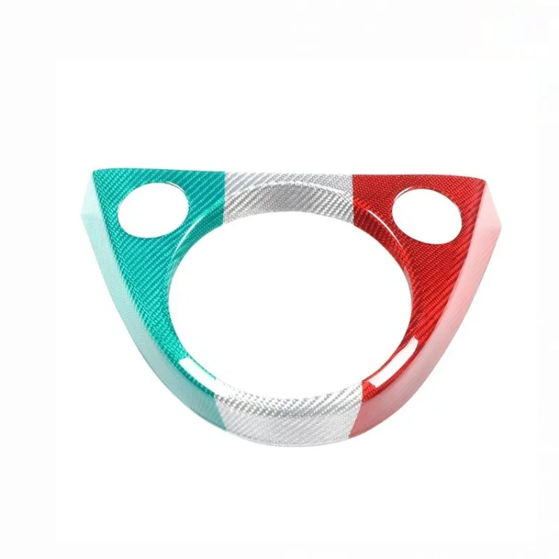 For Fiat 500 Real Dry Carbon Fiber 2011-2019 Interior Center Console Gear Shift Panel Frame Decoration Modification Accessories - 图片 6