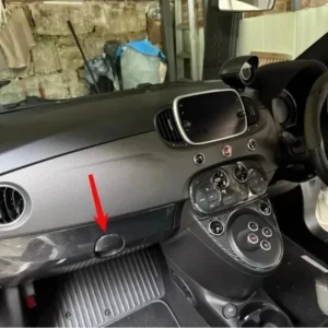 For FIAT 500 For Abarth 595 695 Real Dry Carbon Fiber Glove Box Trim Interior decoration glove box seat area 11-2023 Accessorie