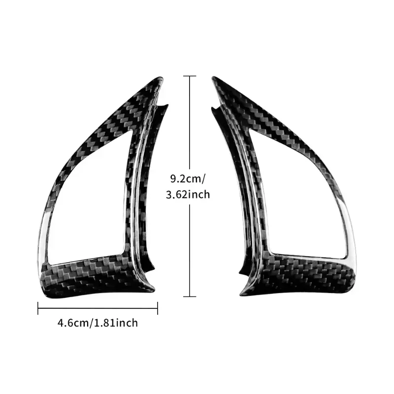 For Fiat 500 For Abarth 595 Real Dry Carbon Fiber Sticker 10~2015 Steering Wheel Button Interior Trim Modification Accessories - 图片 5