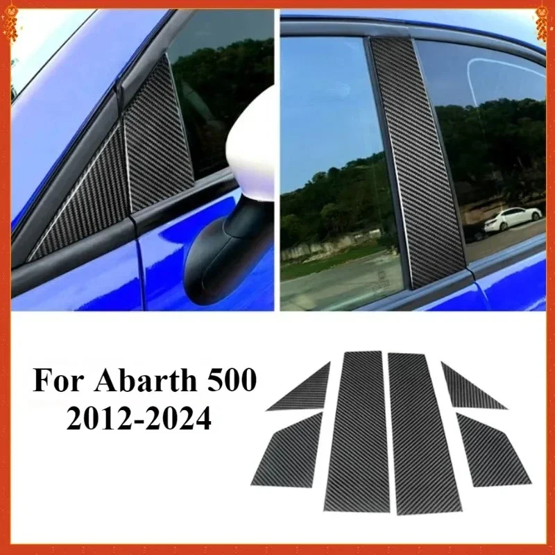 For FIAT 500 For Abarth Real Dry Carbon Fiber 12-2024 Exterior Including A-pillar Triangular B-pillar Panel Body Kit Accessories - 图片 5