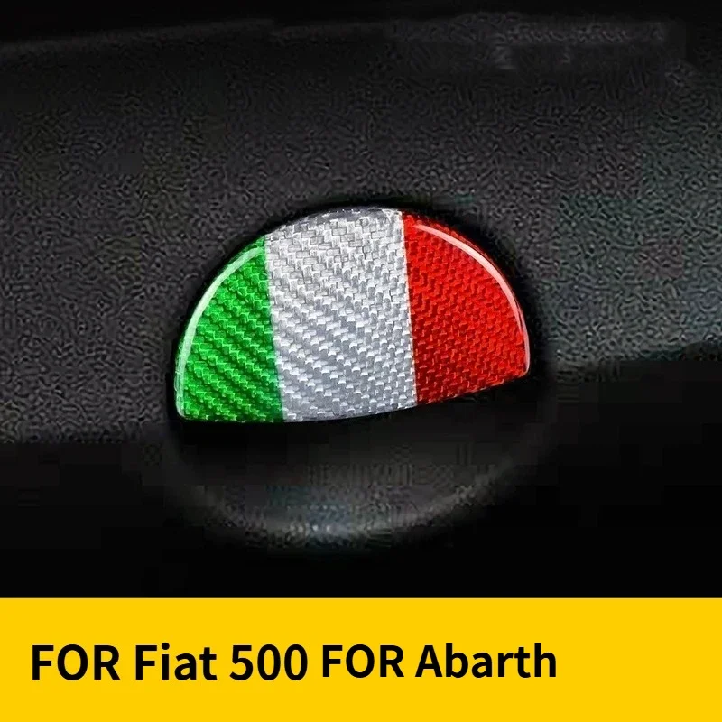 For Fiat 500 For Abarth 595 695 2011-2023 Real Dry Carbon Fiber Storage Box Switch Handle Decorative Cover Interior Accessories - 图片 4